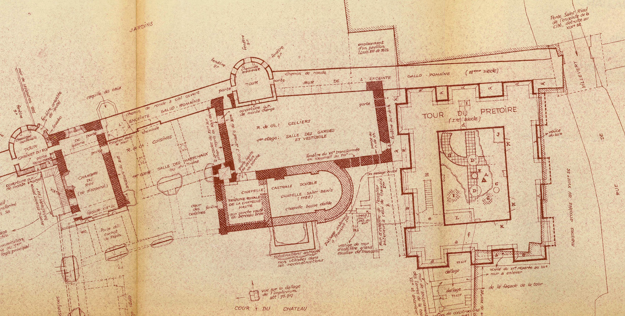 Château Royal de Senlis - Plan