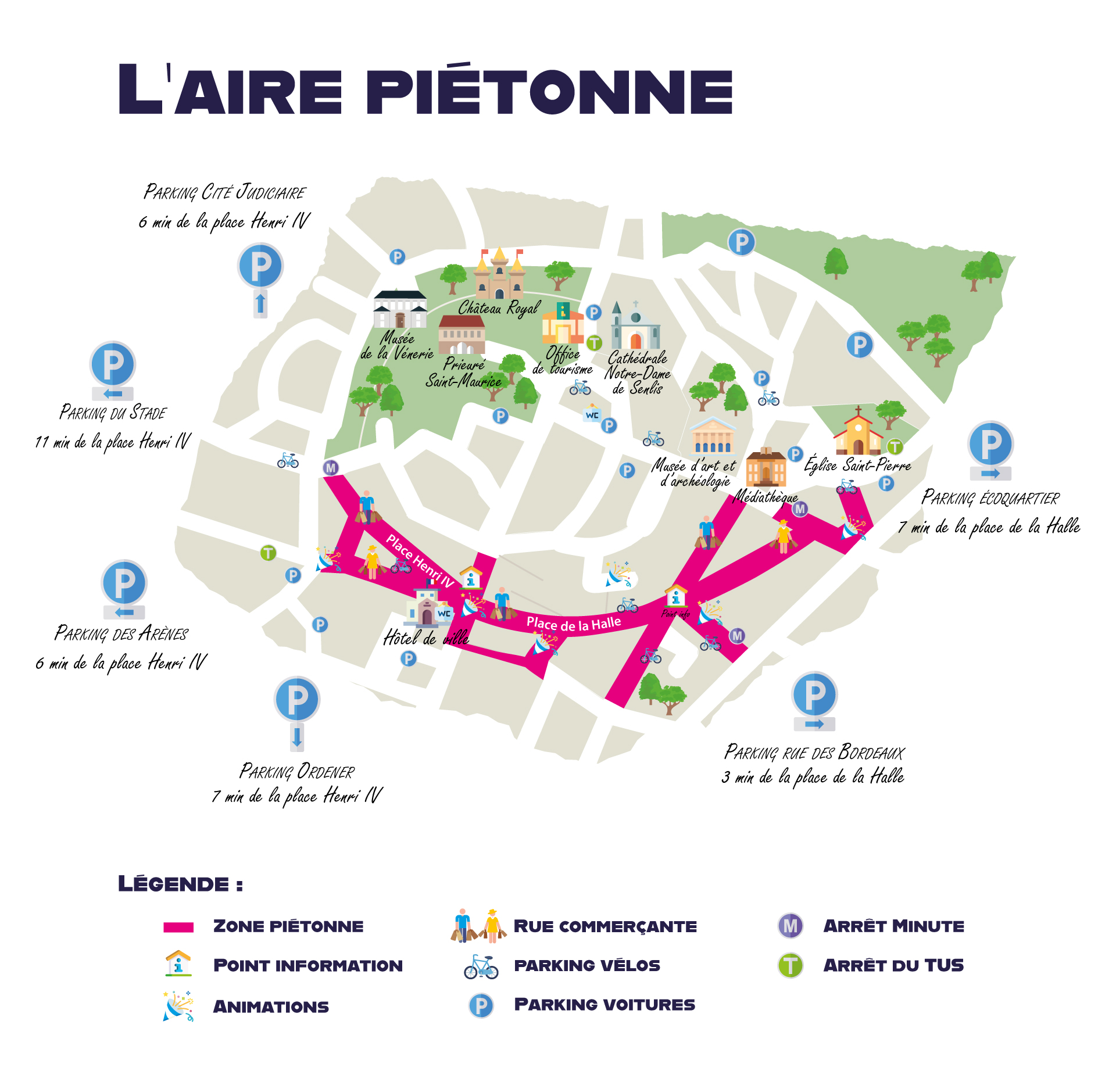 Plan zone piétonne